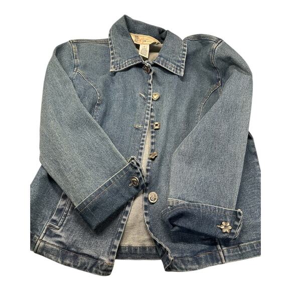 Title Unknown Jackets & Blazers - GW Jeans Co Denim JACKET Women Art to Wear Buttons Western BOHO